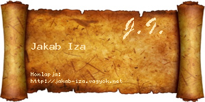 Jakab Iza névjegykártya